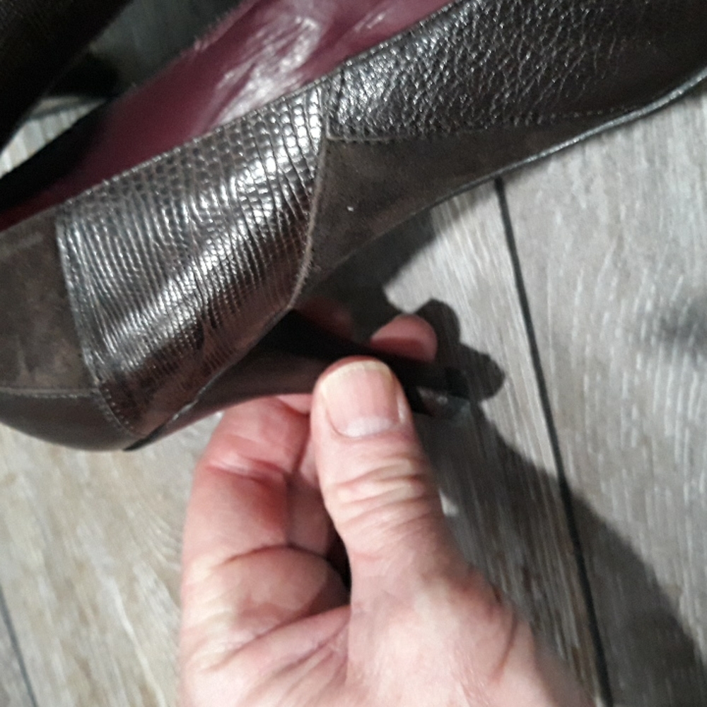 Antonio Melani Patchwork Brown Leather Heels. 8.5 - image 4